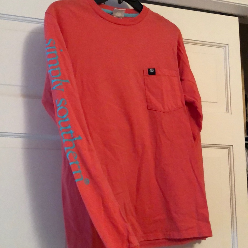 Simply southern coral/orange shirt.
